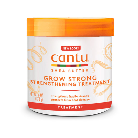 Cantu Shea Butter Grow Strong Strengthening Treatment 6 oz jar on white background
