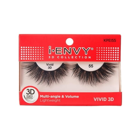 i-ENVY 3D Collection Strip Lashes – Vivid 55 – one retail unit