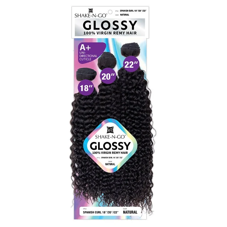 Glossy Human Hair – Spanish Curl