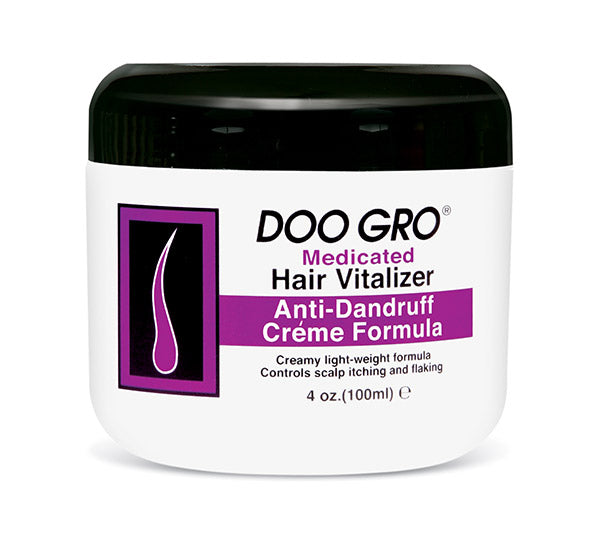 Doo Gro Medicated Hair Vitalizer Anti-Dandruff Creme Formula 4 oz jar on white background