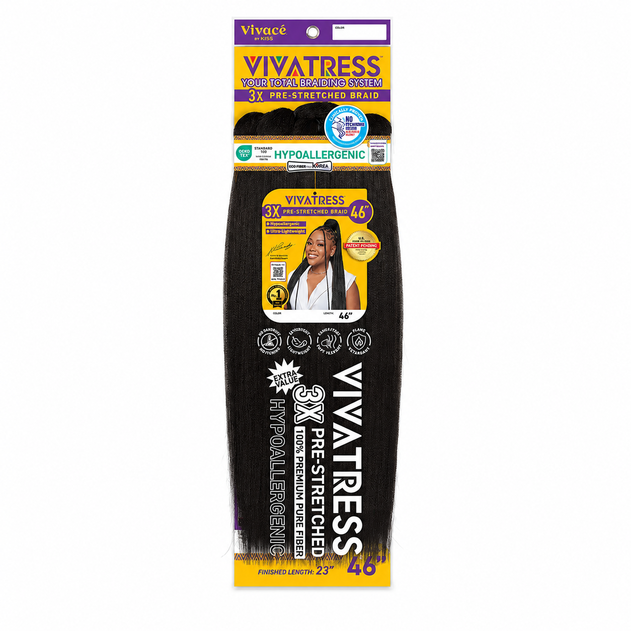 VIVATRESS 3X Pre-Stretched Braiding Hair 46"