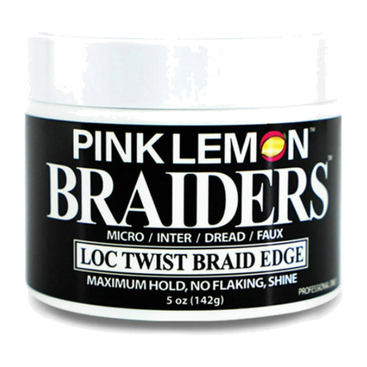 Pink Lemon Loc Twist Braid Edge Gel — 5oz product image on white background