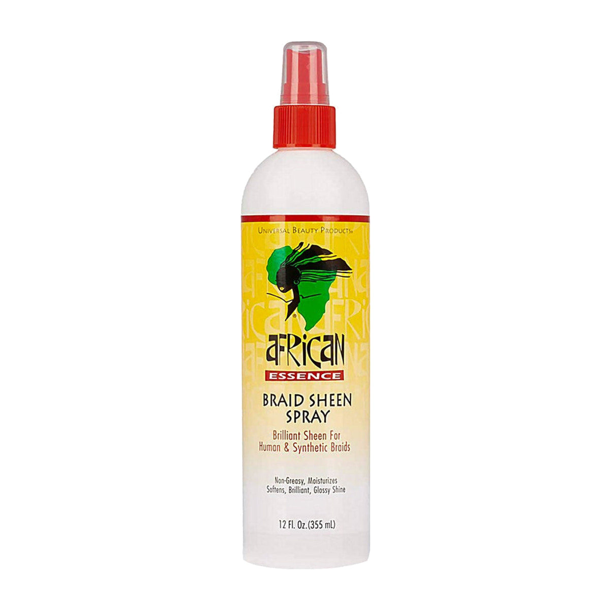 African Essence Braid Sheen Spray – 12 oz product image on white background