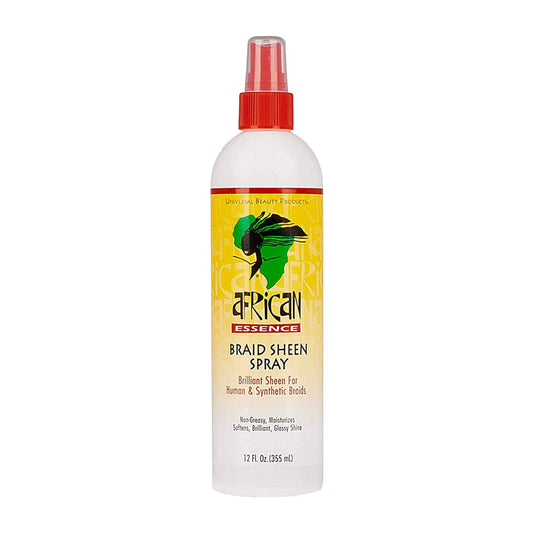 African Essence Braid Sheen Spray – 12 oz product image on white background