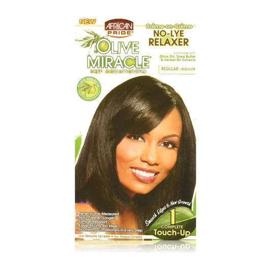 African Pride Olive Miracle 1 Touch-Up Relaxer main product image on white background