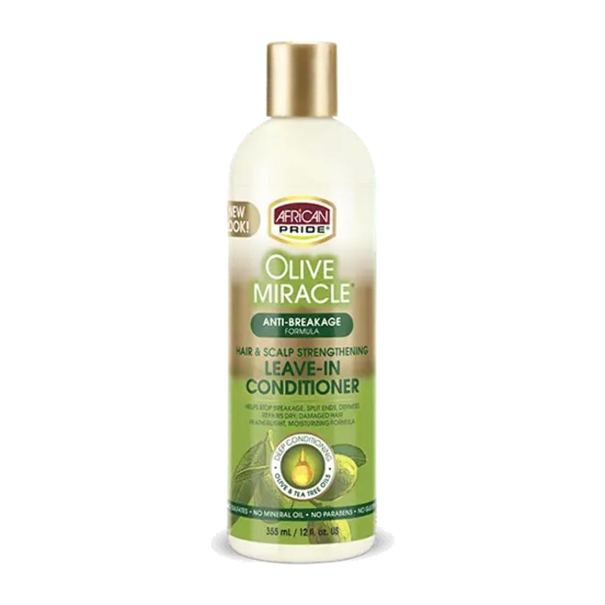 African Pride Olive Miracle Leave-In Conditioner – 12 oz product image on white background