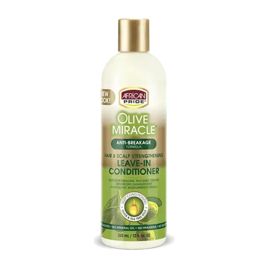 African Pride Olive Miracle Leave-In Conditioner – 12 oz product image on white background