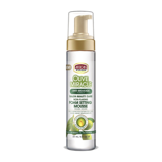 African Pride Olive Miracle Foam Setting Mousse – 8.5 oz product image on white background