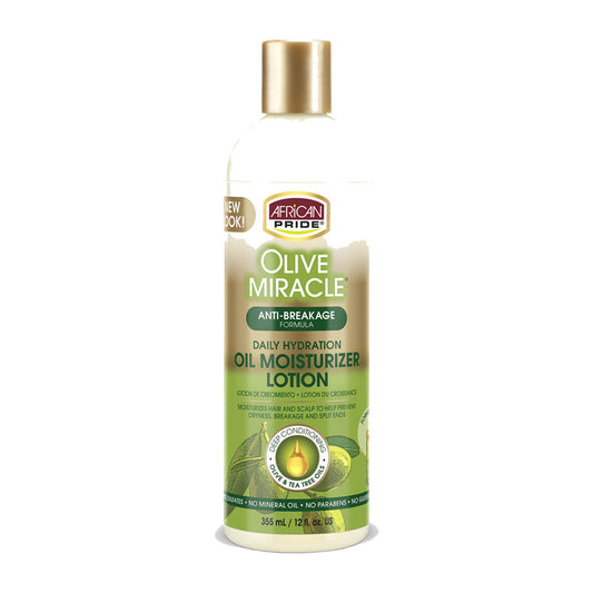 African Pride Olive Miracle Oil Moisturizer Lotion – 12 oz product image on white background