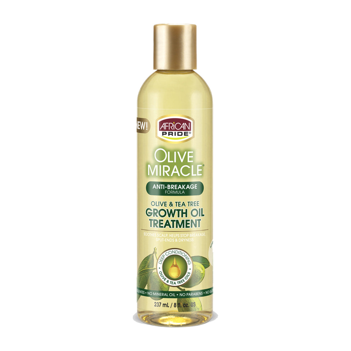 African Pride Olive Miracle Growth Oil – 8 oz product image on white background