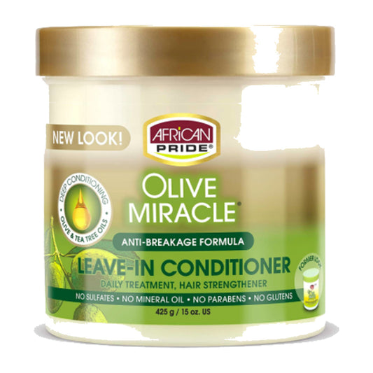 African Pride Olive Miracle Leave-In Conditioner – 15 oz product image on white background