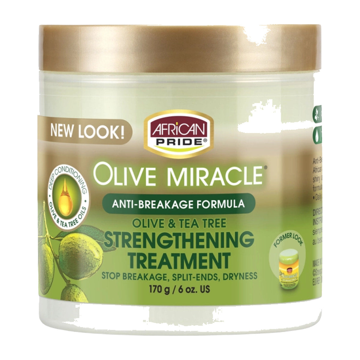 African Pride Olive Miracle Strengthening Treatment – 6 oz product image on white background