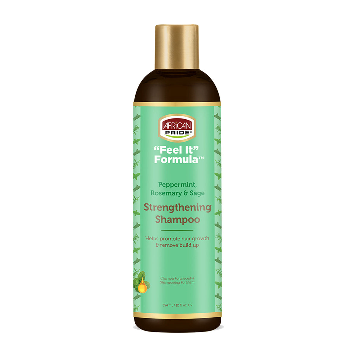 African Pride Feel It Formula Strengthening Shampoo – 12 oz product image on white background