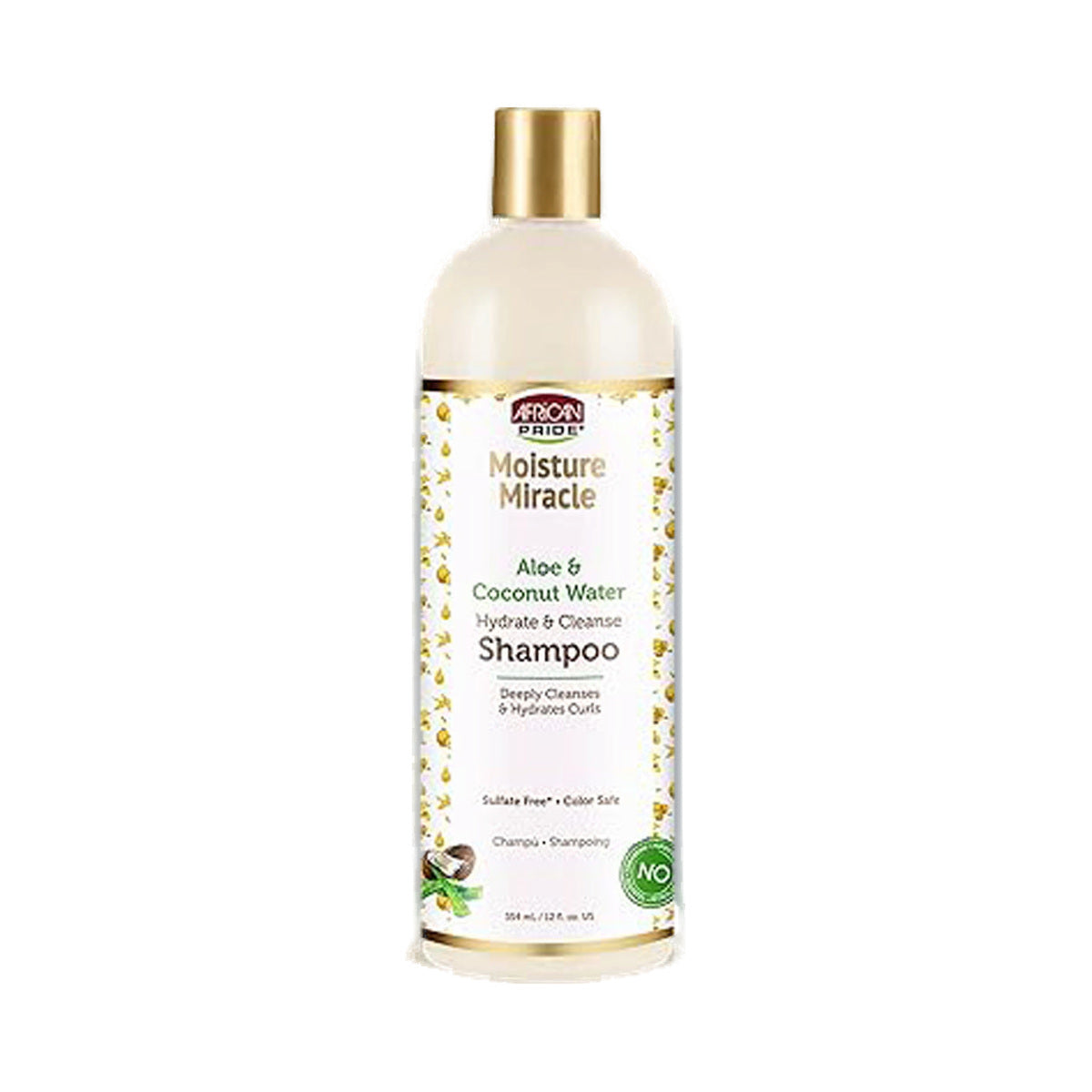 African Pride Moisture Miracle Aloe & Coconut Water Shampoo – 12 oz product image on white background