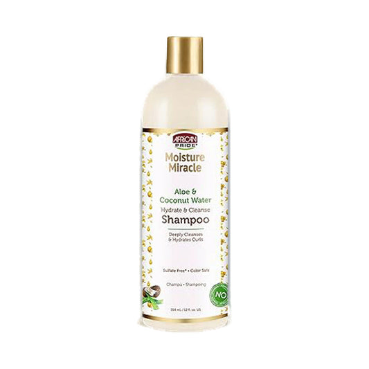 African Pride Moisture Miracle Aloe & Coconut Water Shampoo – 12 oz product image on white background