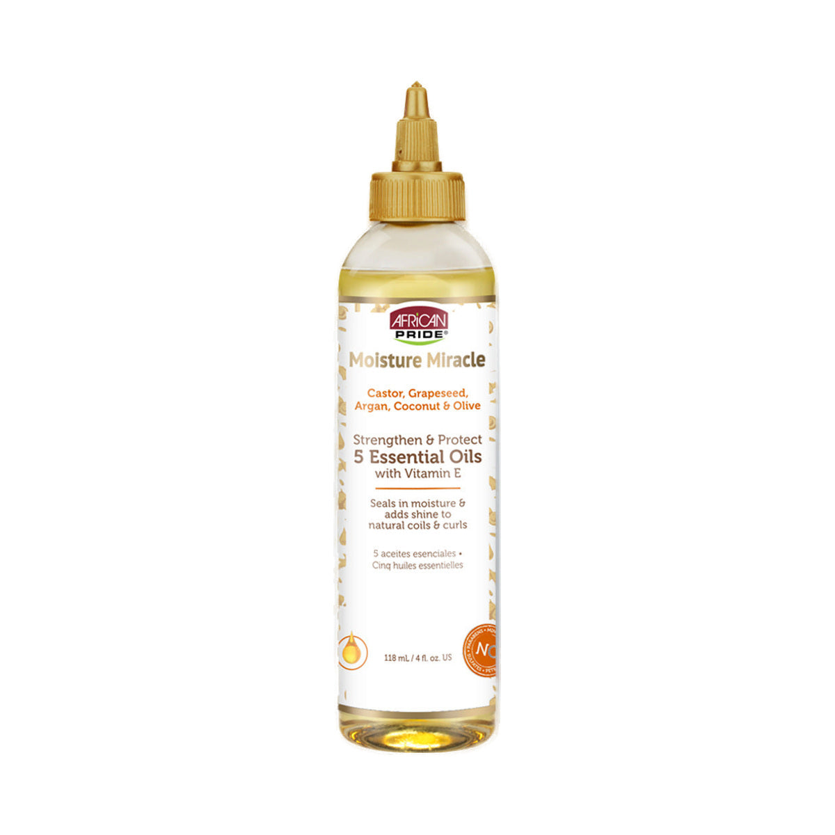 African Pride Moisture Miracle 5 Essential Oils – 4 oz product image on white background