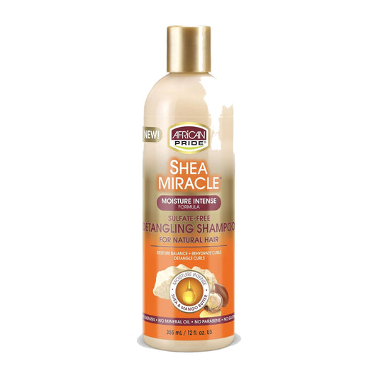 African Pride Shea Miracle Detangling Shampoo – 12 oz product image on white background