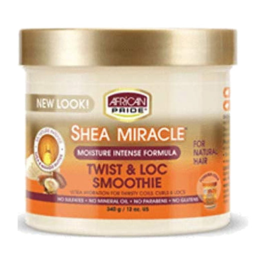 African Pride Shea Miracle Twist & Loc Smoothie – 12 oz product image on white background