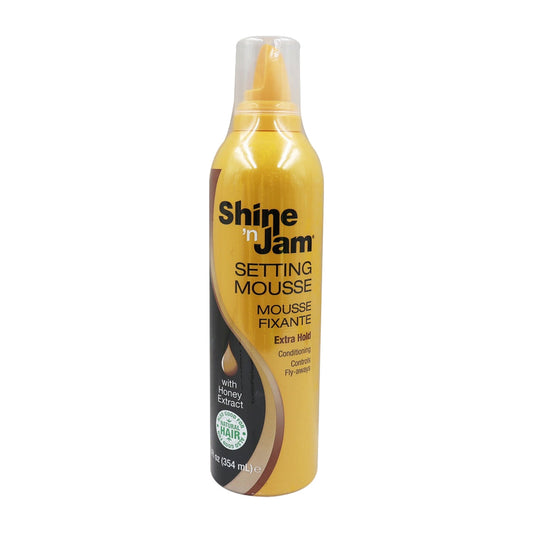 Shine 'n Jam Setting Mousse Extra Hold – 12 oz product image on white background