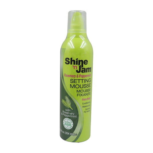 Shine 'n Jam Setting Mousse Rosemary & Peppermint – 12 oz product image on white background