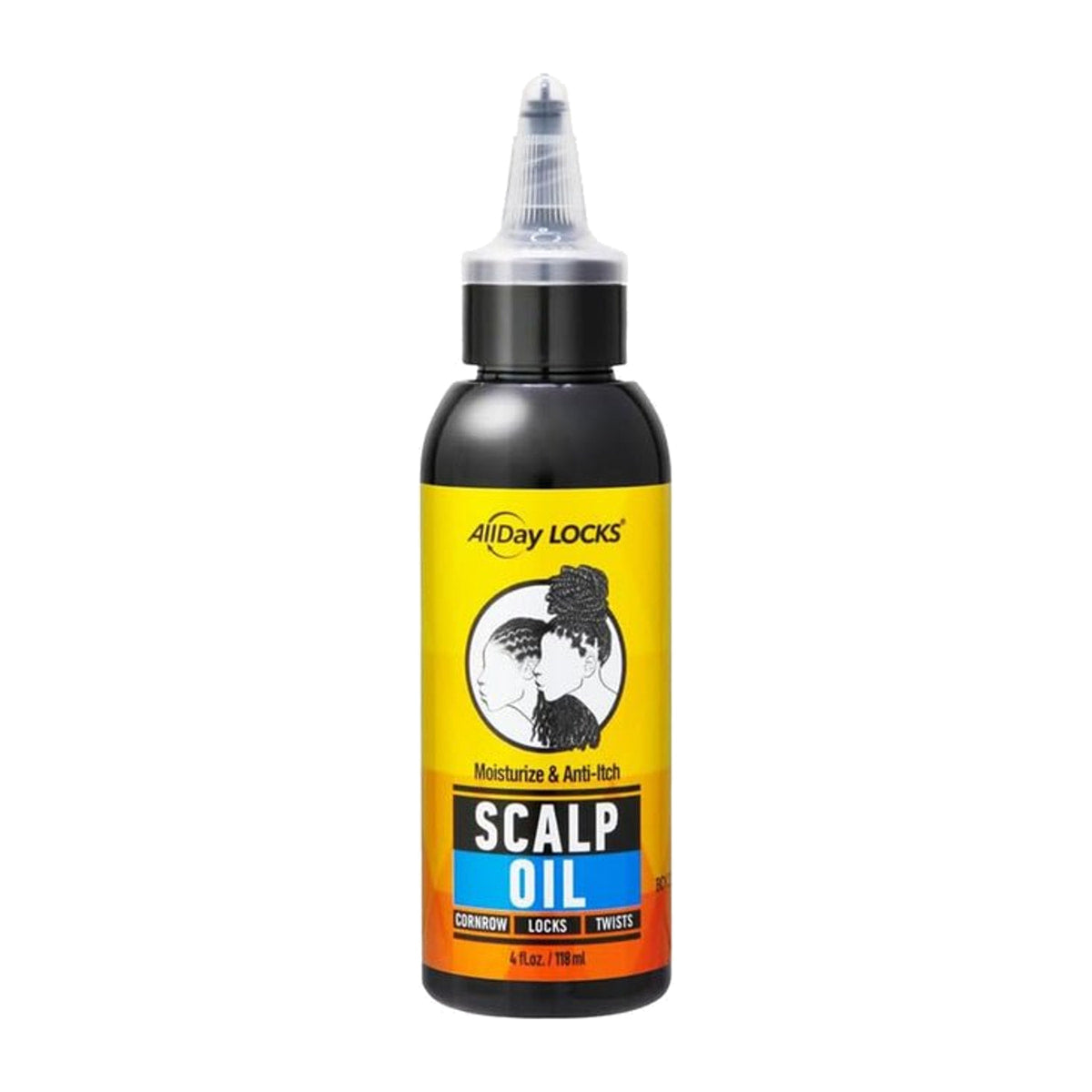 AllDay Locks Anti-Itch Scalp Oil – 4 oz product image on white background