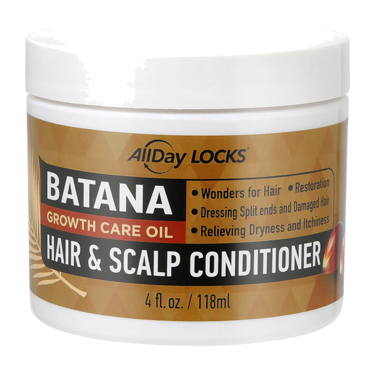 AllDay Locks Banana Oil Hair & Scalp Conditioner – 4 oz product image on white background