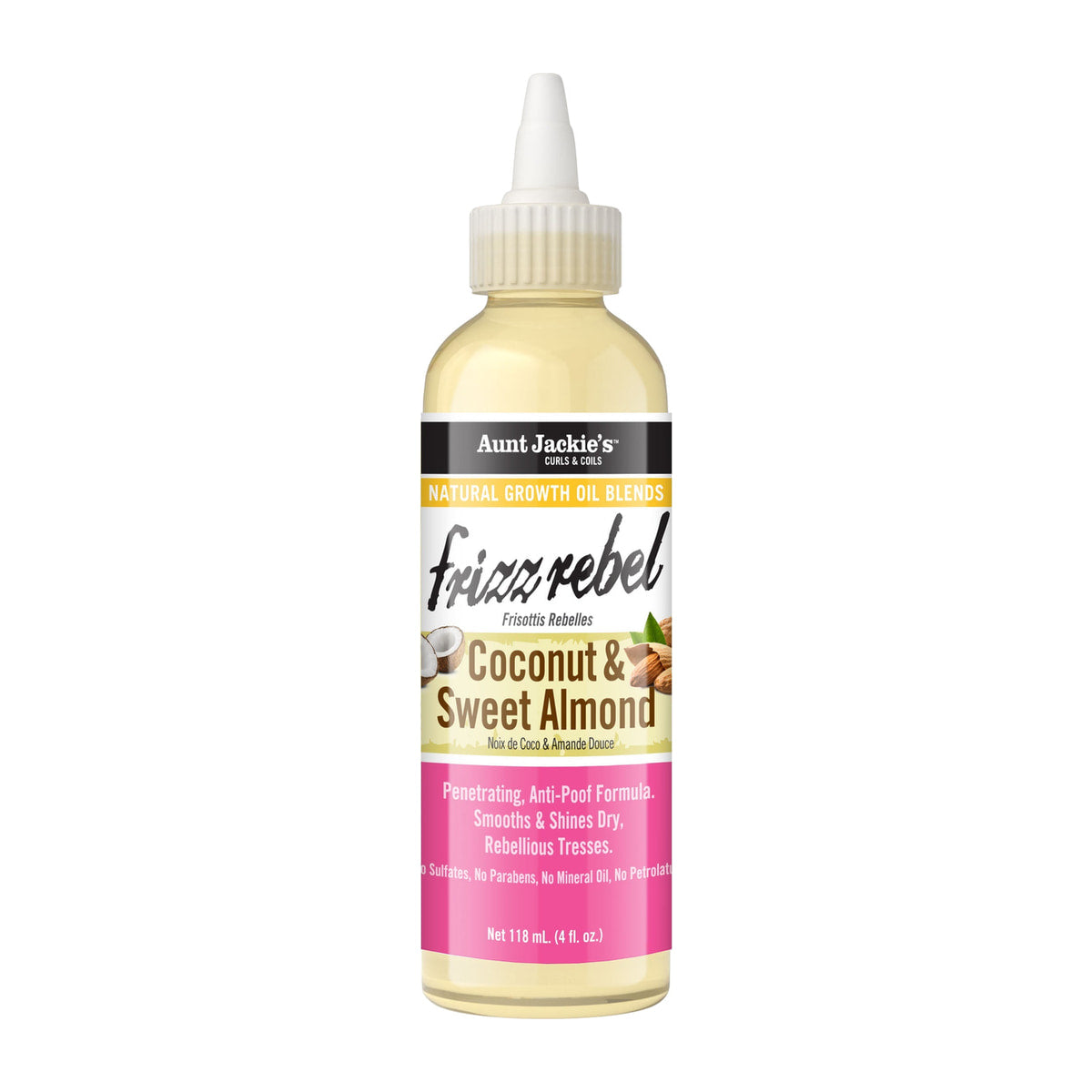 Aunt Jackie's Natural Growth Oil Blend – 4 oz main product image on white background