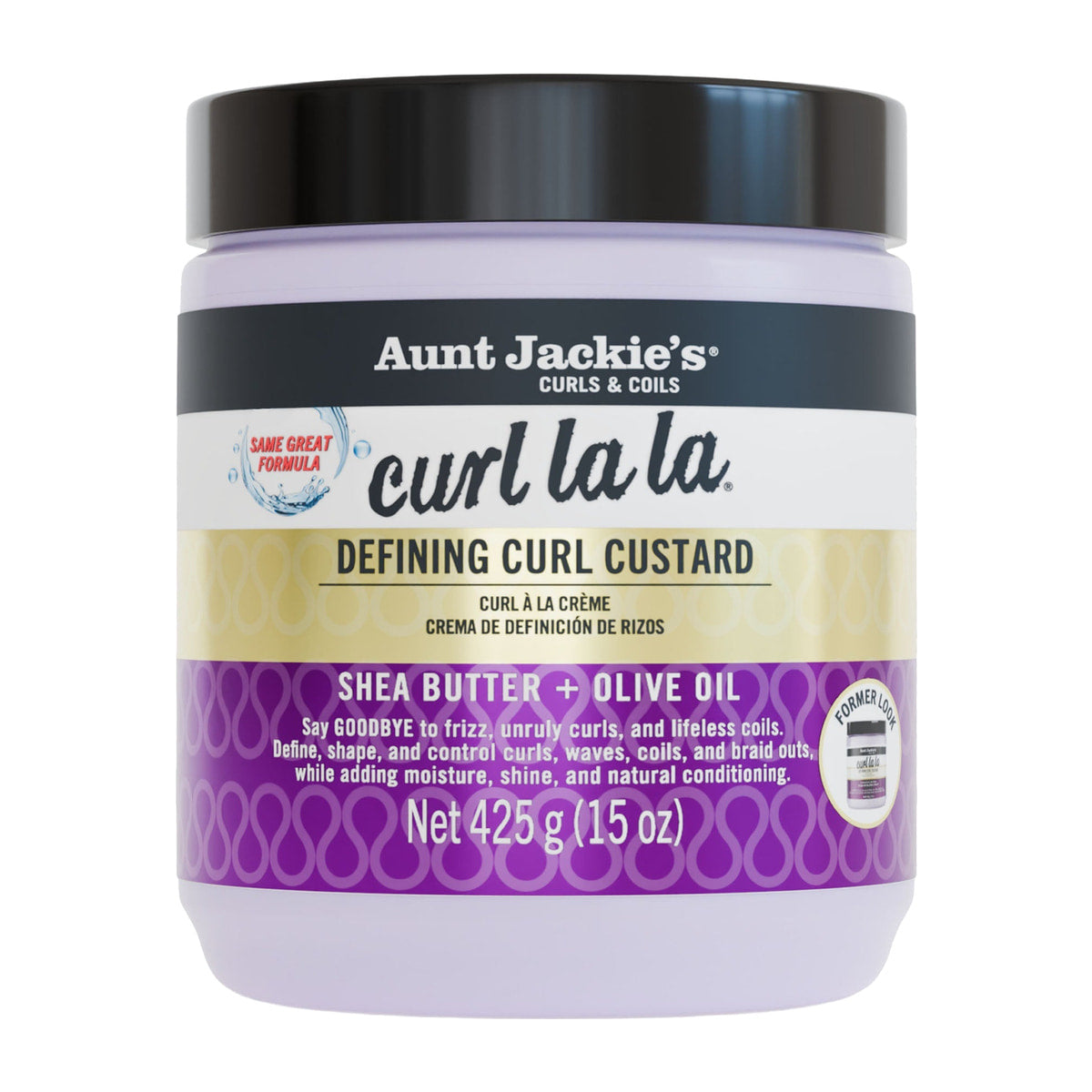 Aunt Jackie's Curl La La Defining Curl Custard – 15 oz product image on white background