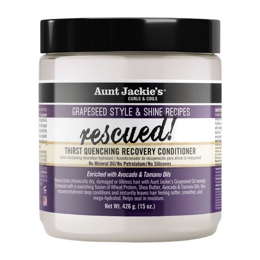 Aunt Jackie's Grapeseed Rescued Recovery Conditioner – 15 oz product image on white background