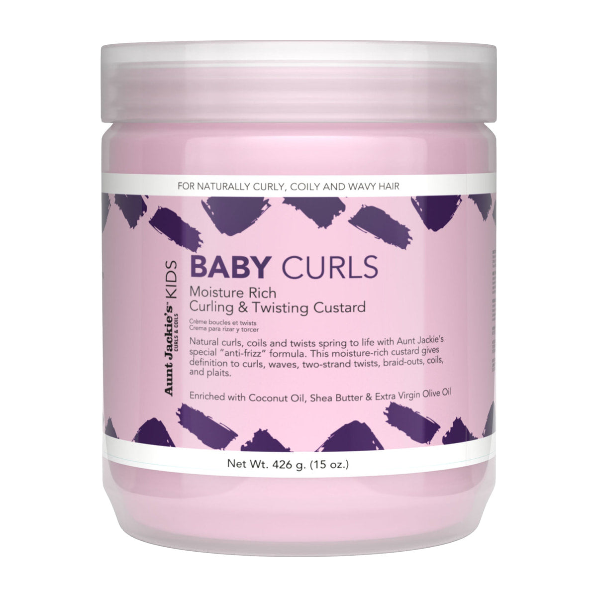 Aunt Jackie's Girls Baby Curls Curling & Twisting Custard – 15 oz product image on white background