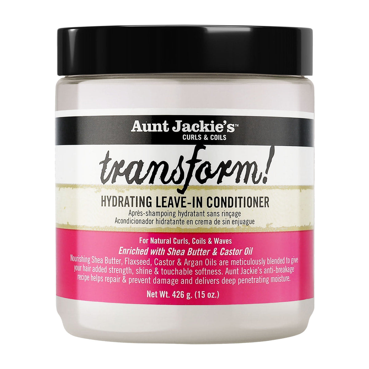 Aunt Jackie's Transform Hydrating Leave-In Conditioner – 15 oz product image on white background