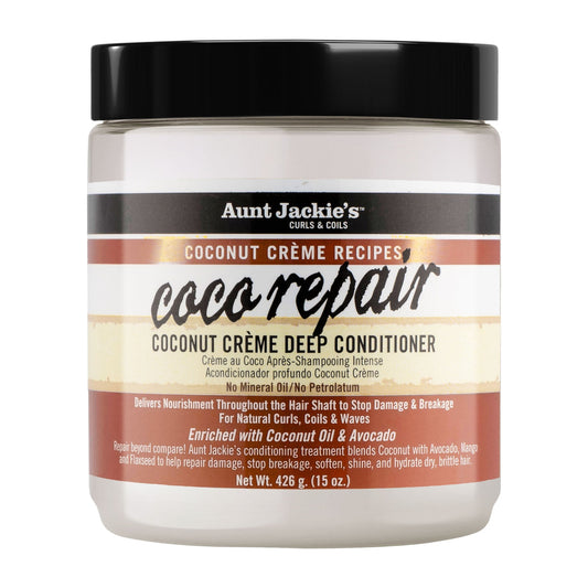 Aunt Jackie's Coconut Crème Coco Repair Deep Conditioner – 15 oz product image on white background