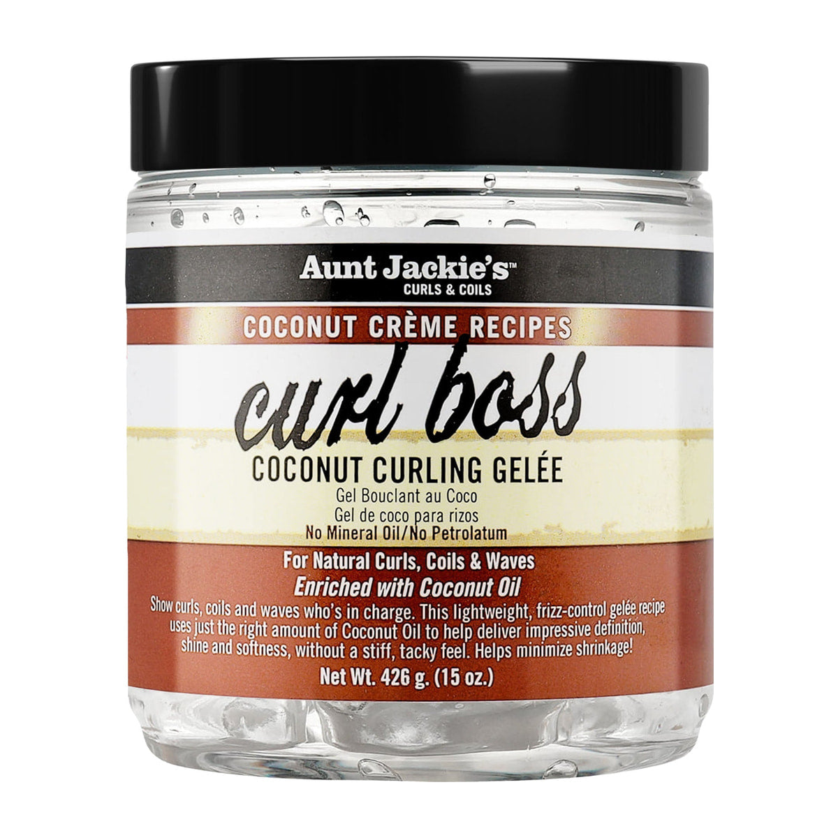 Aunt Jackie's Coconut Crème Curl Boss Gelée – 15 oz product image on white background