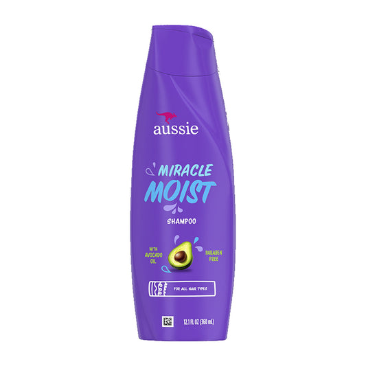 Aussie Miracle Moist Shampoo – 12.1 oz product image on white background