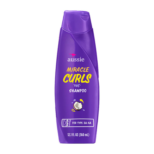 Aussie Miracle Curls Shampoo – 12.1 oz product image on white background