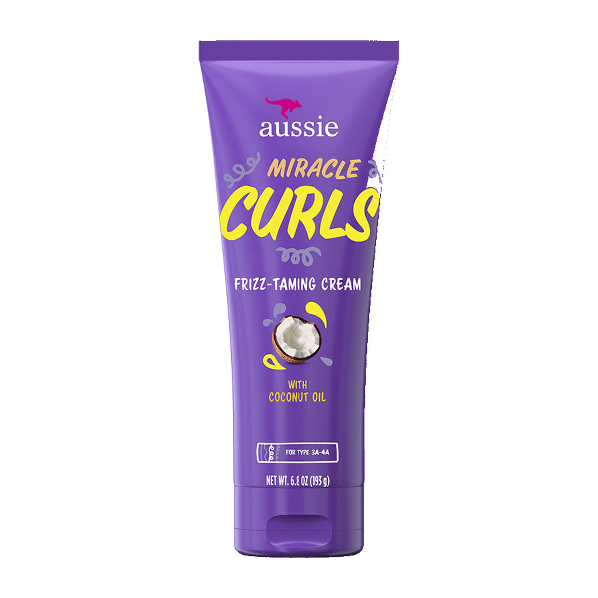 Aussie Miracle Curls Frizz Taming Cream – 6.8 oz product image on white background