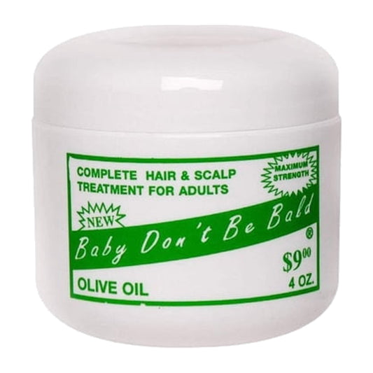 Baby Don't Be Bald Olive Oil Maximum Strength Hair & Scalp Treatment – 4 oz product image on white background