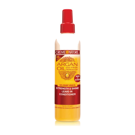 Crème of Nature Argan Oil Strength & Shine Leave-In Conditioner – 8.45 oz product image on white background