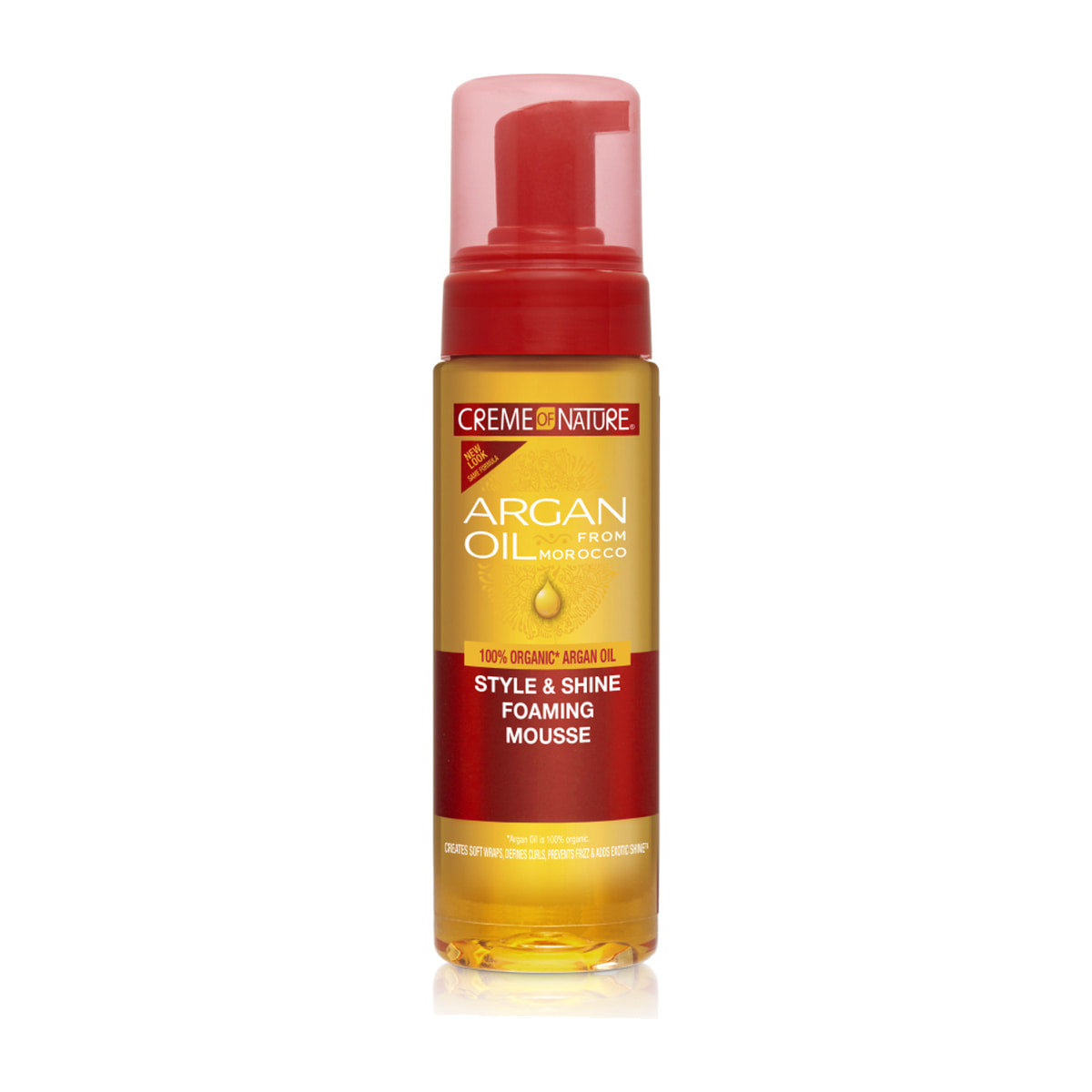Crème of Nature Argan Oil Style & Shine Foaming Mousse – 7 oz product image on white background