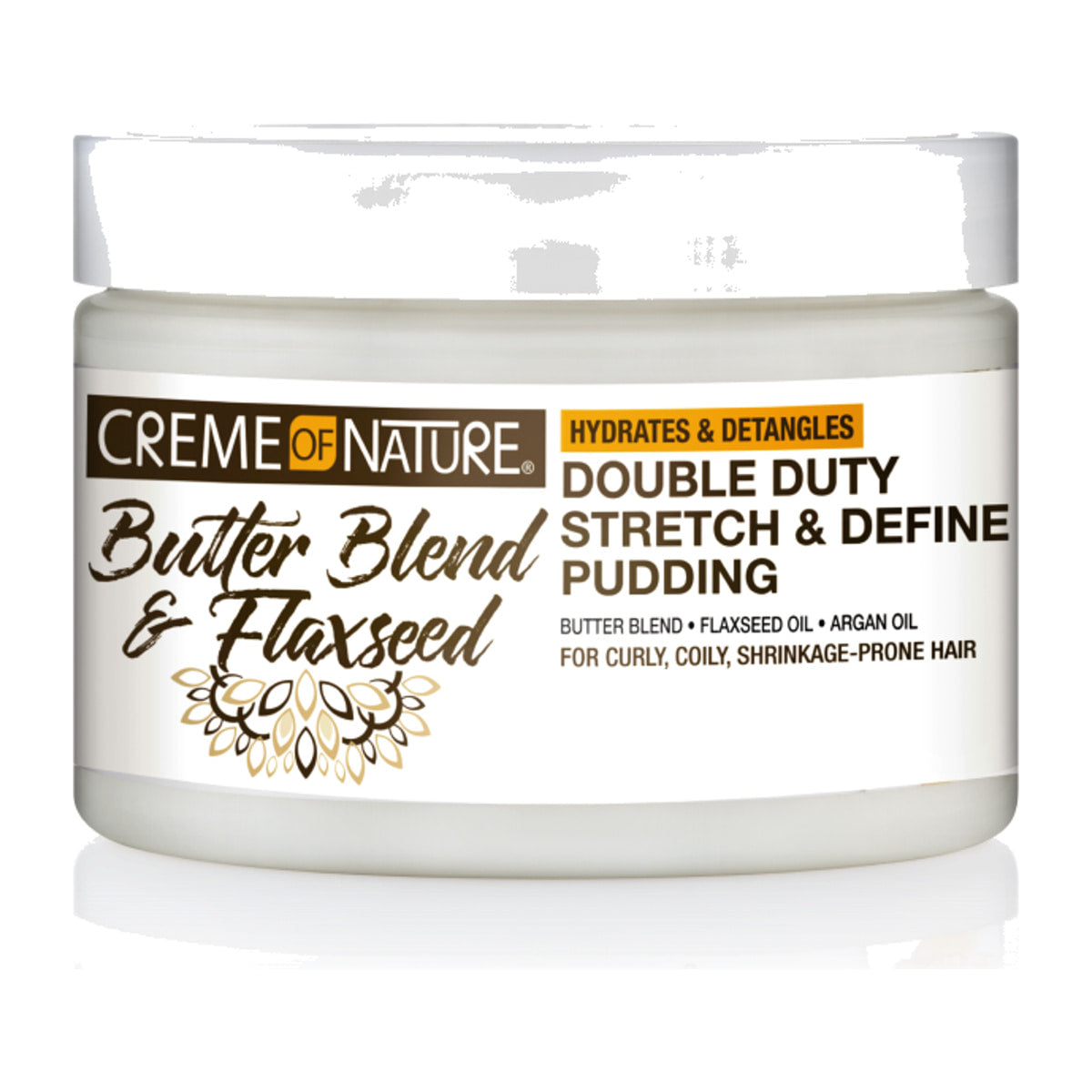 Crème of Nature Butter Blend & Flaxseed Curl Stretch & Define Pudding – 11.5 oz product image on white background