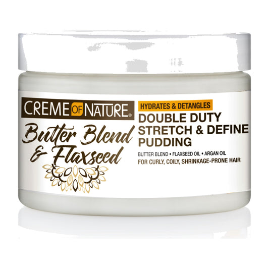 Crème of Nature Butter Blend & Flaxseed Curl Stretch & Define Pudding – 11.5 oz product image on white background