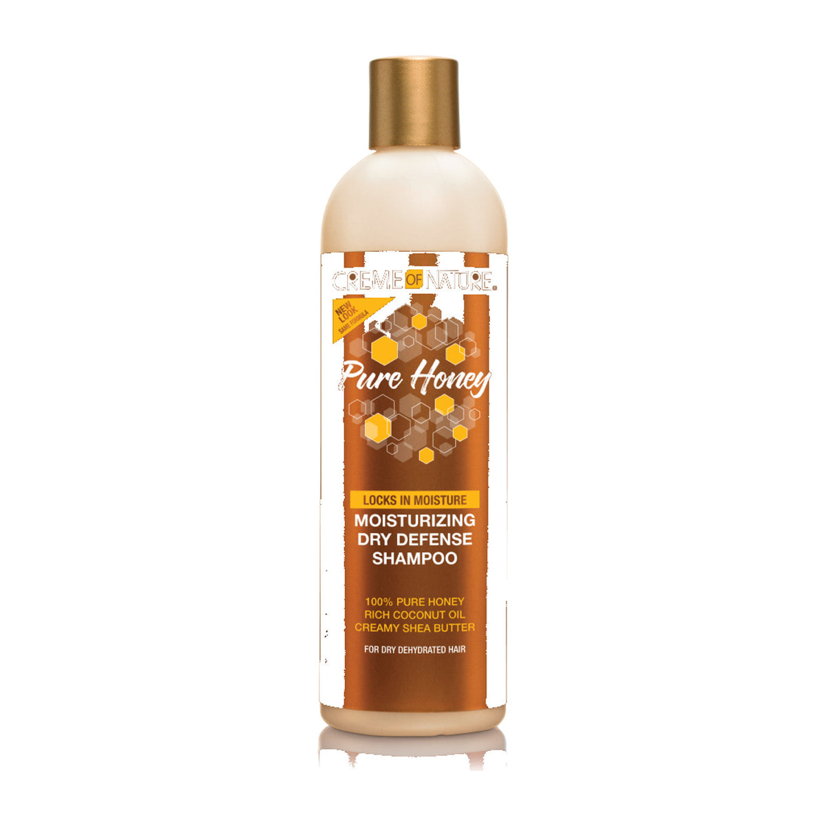 Crème of Nature Pure Honey Moisturizing Dry Defense Shampoo – 12 oz product image on white background