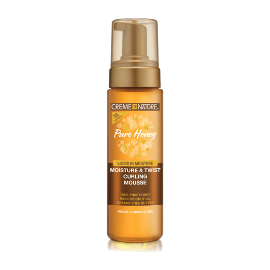 Crème of Nature Pure Honey Moisture & Twist Curling Mousse – 7 oz product image on white background