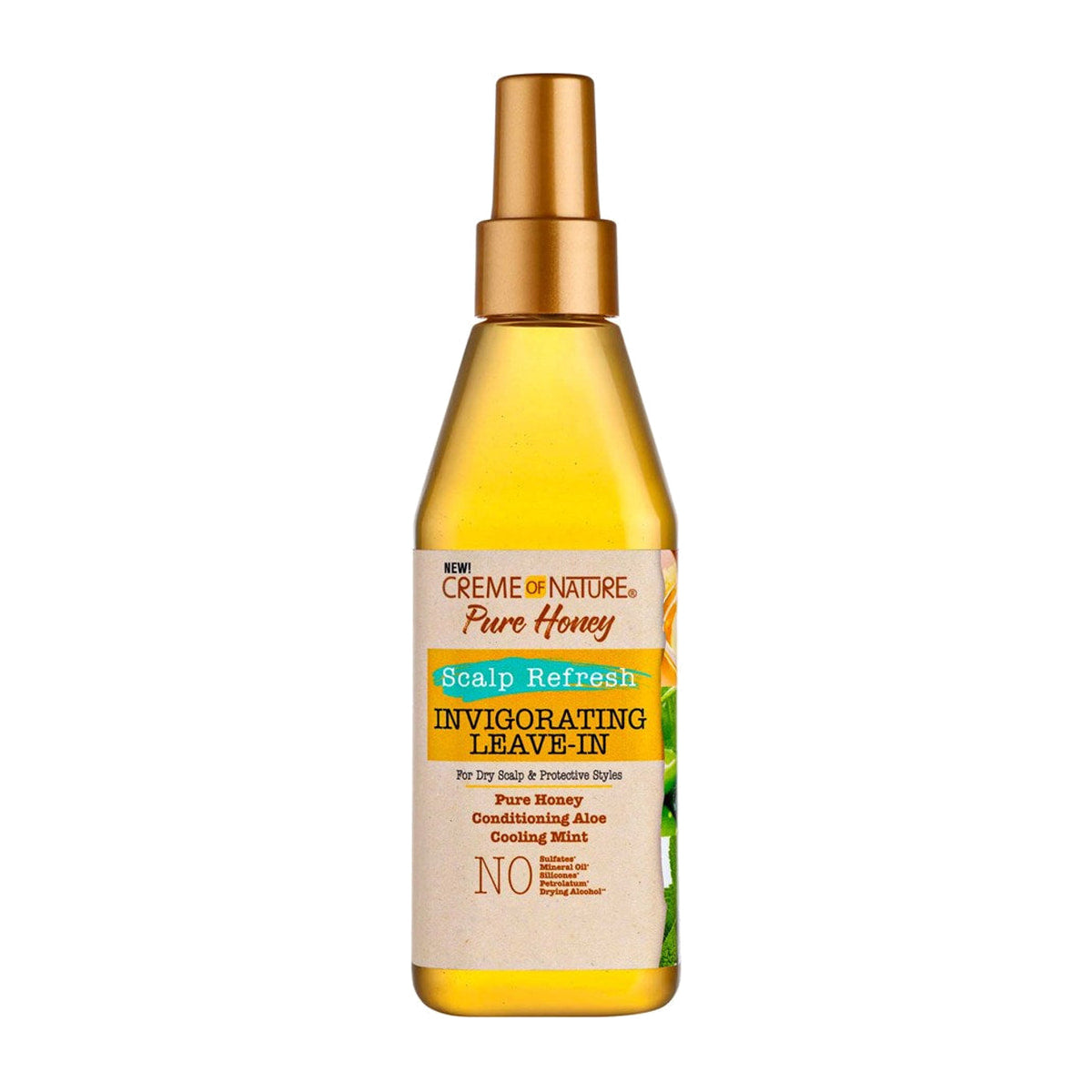Crème of Nature Pure Honey Scalp Refresh Invigorating Leave-In Scalp Moisturizer – 8 oz product image on white background