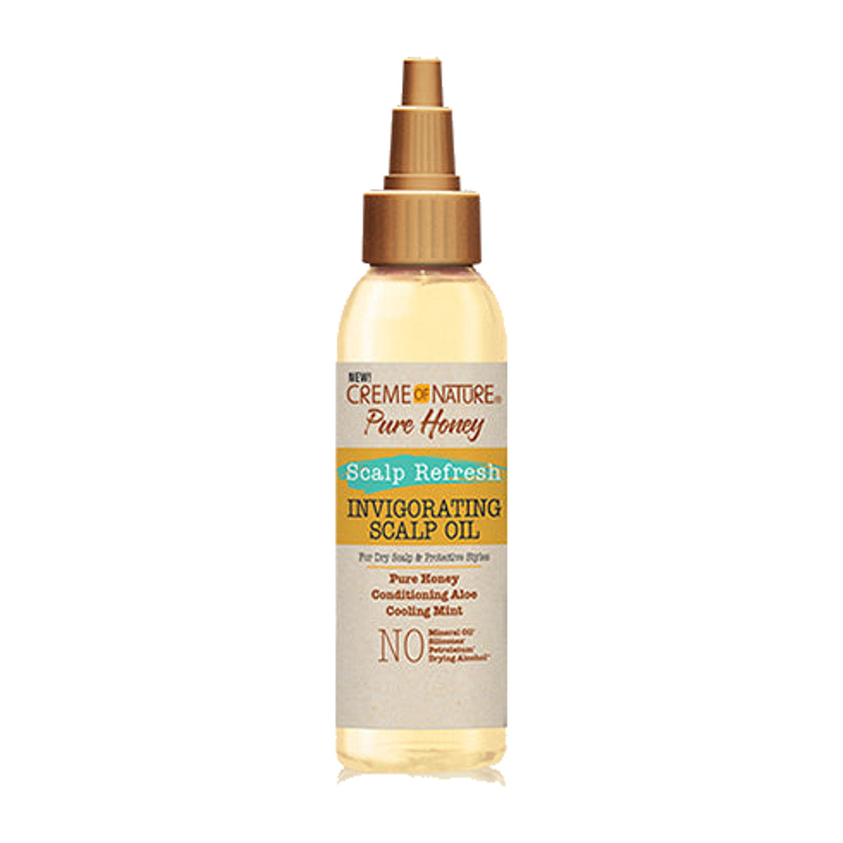 Crème of Nature Pure Honey Scalp Refresh Invigorating Scalp Oil – 4 oz product image on white background