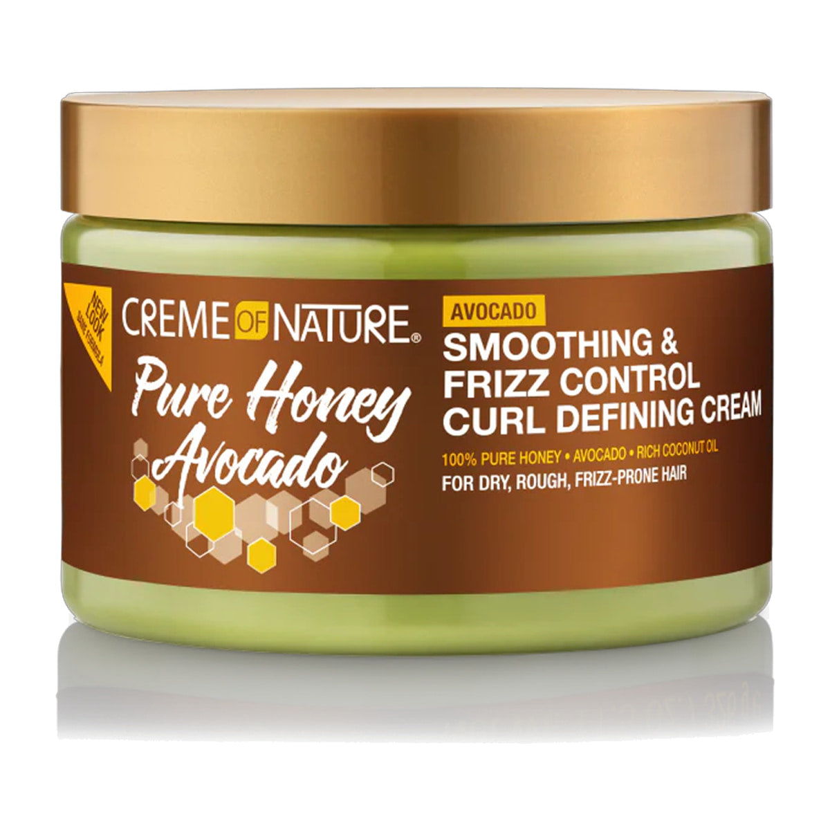 Crème of Nature Pure Honey Hair Food Smoothing & Frizz Control Curl Defining Cream – 11.5 oz product image on white background