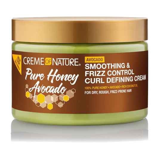 Crème of Nature Pure Honey Hair Food Smoothing & Frizz Control Curl Defining Cream – 11.5 oz product image on white background