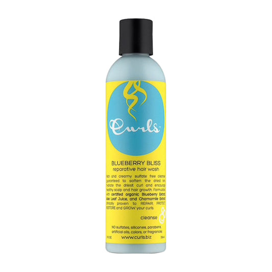 CURLS Blueberry Bliss Reparative Hair Wash – 8 oz product image on white background