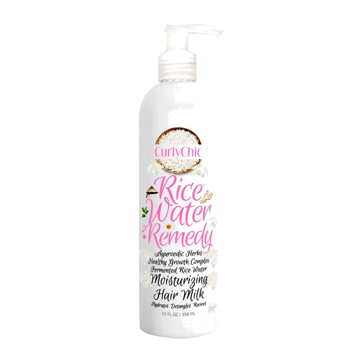 CurlyChic Rice Water Remedy Moisturizing Hair Milk – 8 oz product image on white background