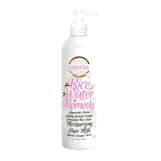 CurlyChic Rice Water Remedy Moisturizing Hair Milk – 8 oz product image on white background
